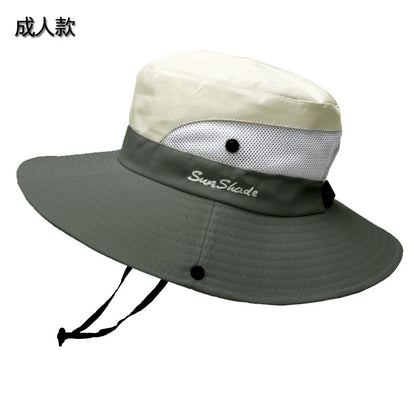 Women Ponytail Fisherman Hat Waterproof Sun Cap Pure Color Outdoor Travel Fishing Climbing Hiking Large Brim Bucket Hat undefine