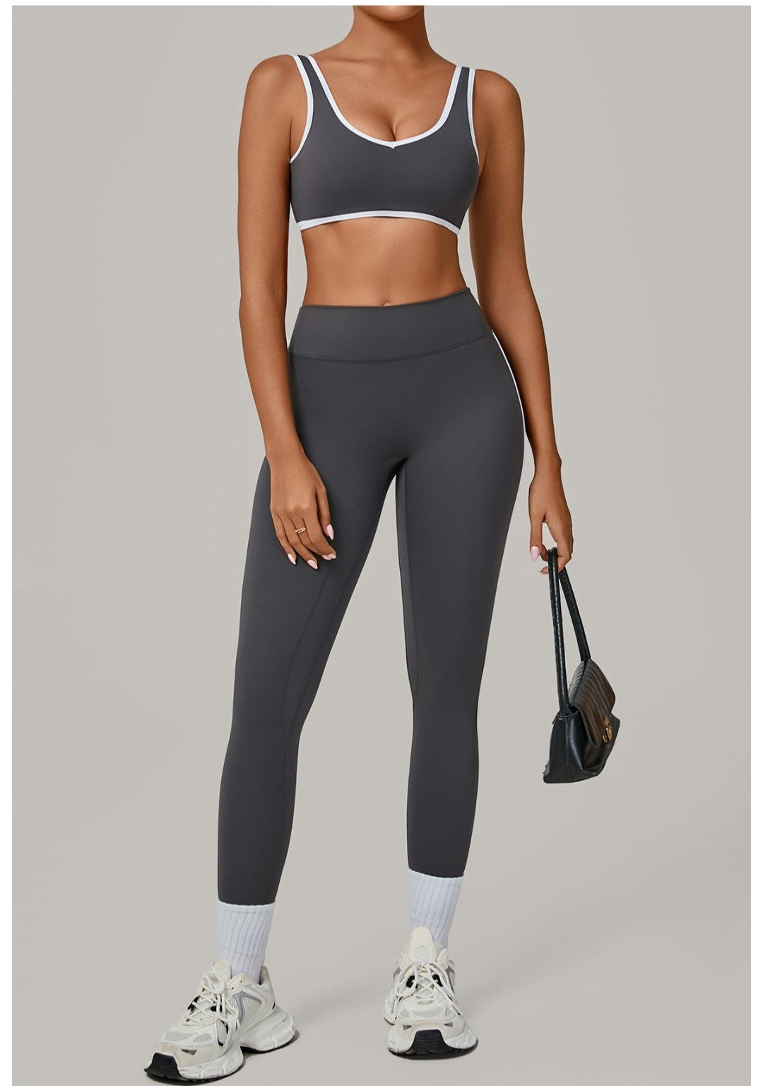 Yoga Suit Sports Fitness High Waist Peach Hip Tight Removable Padding Sports Bra Outfit Running Workout Clothes Gym Leggings Set