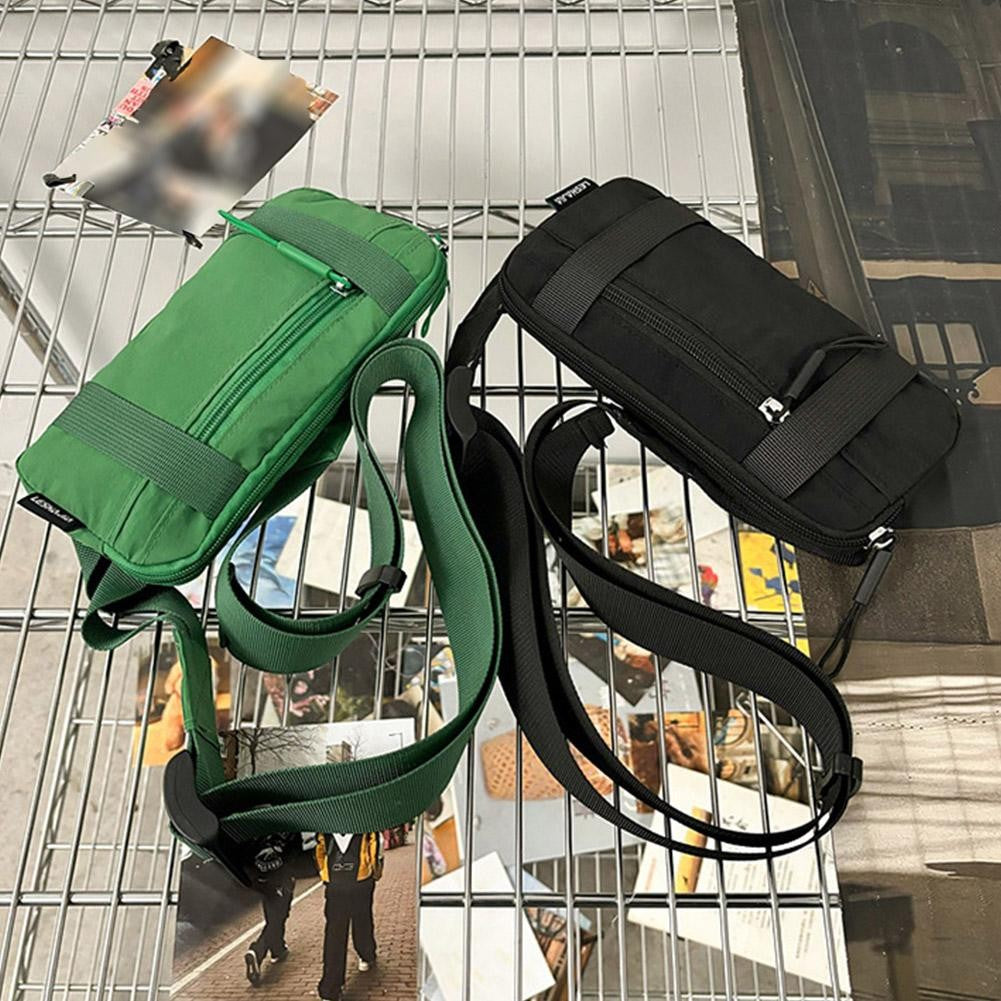 Chest Bag Pure Color Nylon Lightweight Sports Crossbody Bag Outdoor Fitness Running Waist Bag Cycling Fitn Phone Bag