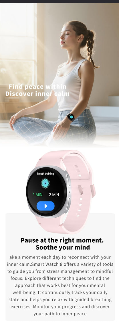 2026 Relógio Smartwatch GPS para Homens Mulheres Esporte Monitor Cardíaco Chamada Bluetooth NFC IP68 À Prova D'água Bússola Smartwatch 8 Mini