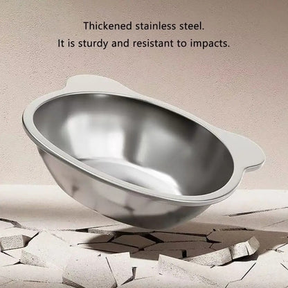 Raised Cat Bowls Tilted Neck Guard Cat Food Bowl 304 Stainless Steel Shatter-resistant Elevated 15° Pet Supplies for Puppy Cat