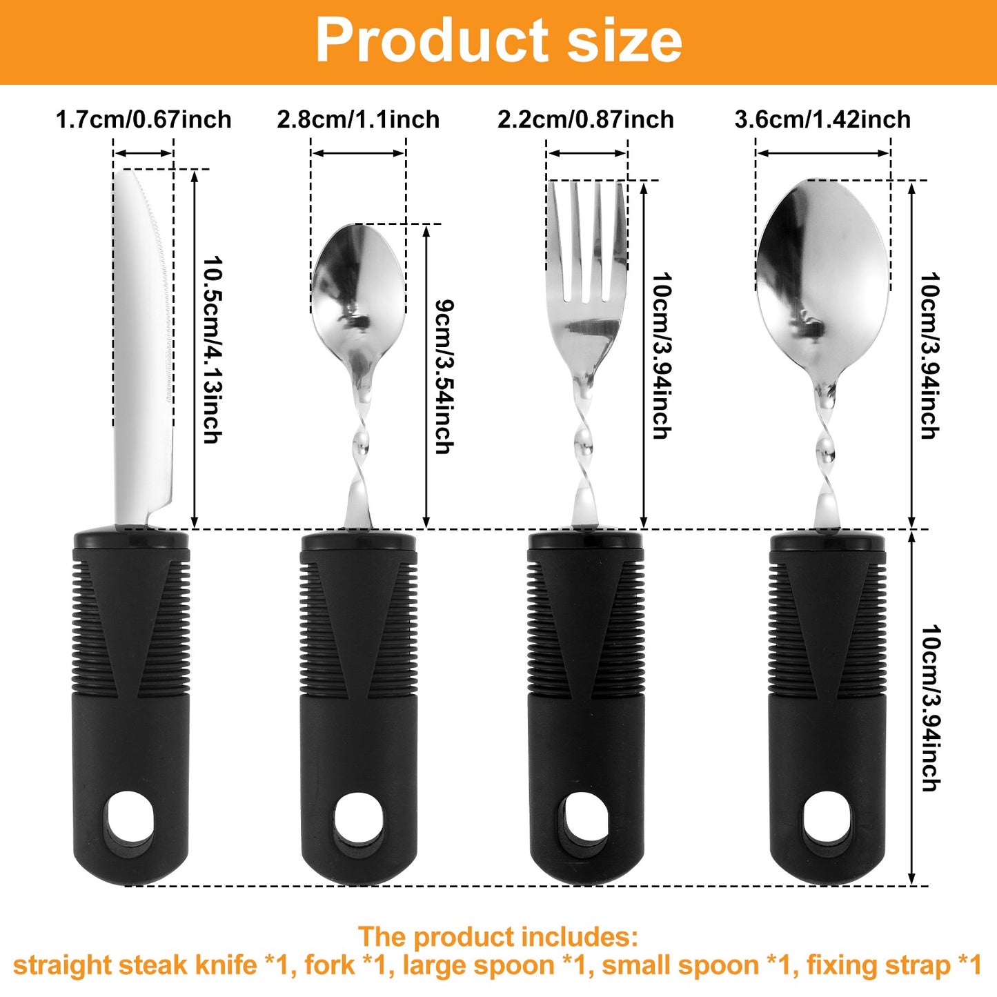 Disabled Cutlery Weighted Feeding Dinnerwares Elderly Adaptive Spoon Fork Tableware Eating Parkinsons Dinnerware Kitchen Tools