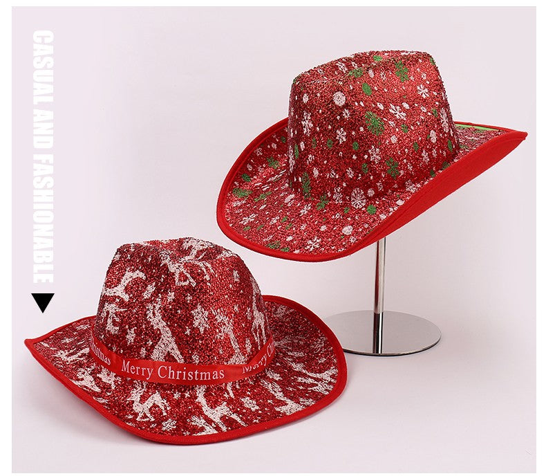 Winter Fashion Christmas Ribbon Decorated Simple Denim Hat Elegant Halloween Matching Trendy New Arrival