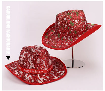 Winter Fashion Christmas Ribbon Decorated Simple Denim Hat Elegant Halloween Matching Trendy New Arrival