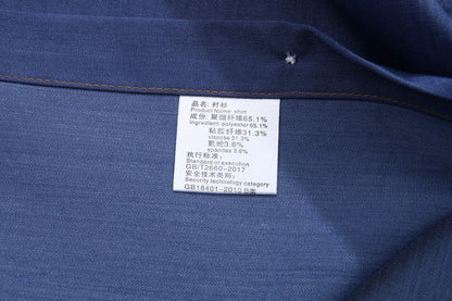 Men Shirt Denim Oversize 6XL 7XL 8XL 10XL Plus Size Fashion Casual Cowboy Blue Pockets Loose Long Sleeve Cotton High Quality