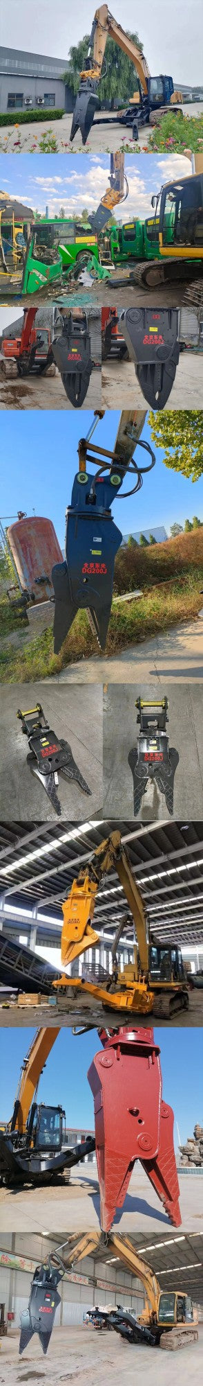 Excavator Hydraulic Steel Shear Scrap End-of-Life Vehicle Multi-Dismantling Machinery Used Vehicle Car Auto Dismantler System