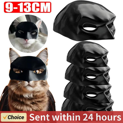 Máscara de Gato Morcego 9-13cm, Máscara de Gato Vingador, Máscara de Morcego Fosca Fofa, Brinquedos de Super-Herói, Fantasia de Gato Morcego para Gatos, Suprimentos para Animais de Estimação