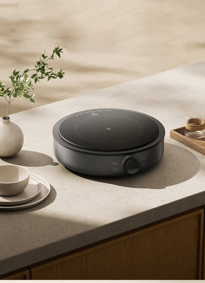 XIAOMI MIJIA Electric Ceramic Cooktop,10?Level Power With Child Safety Lock,Timer,2200W Induction Cooker,CN Version With Adapter