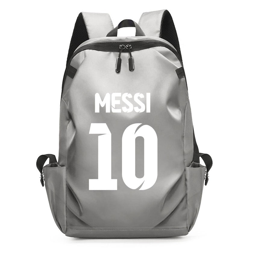 Mochila Escolar MESSI de Futebol para Meninos e Meninas, Mochila Unissex para Estudantes Universitários, Mochila para Notebook Feminina Masculina, Mochila para Adolescentes com Porta USB