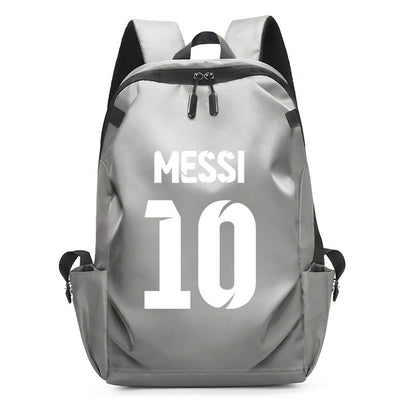 Mochila Escolar MESSI de Futebol para Meninos e Meninas, Mochila Unissex para Estudantes Universitários, Mochila para Notebook Feminina Masculina, Mochila para Adolescentes com Porta USB