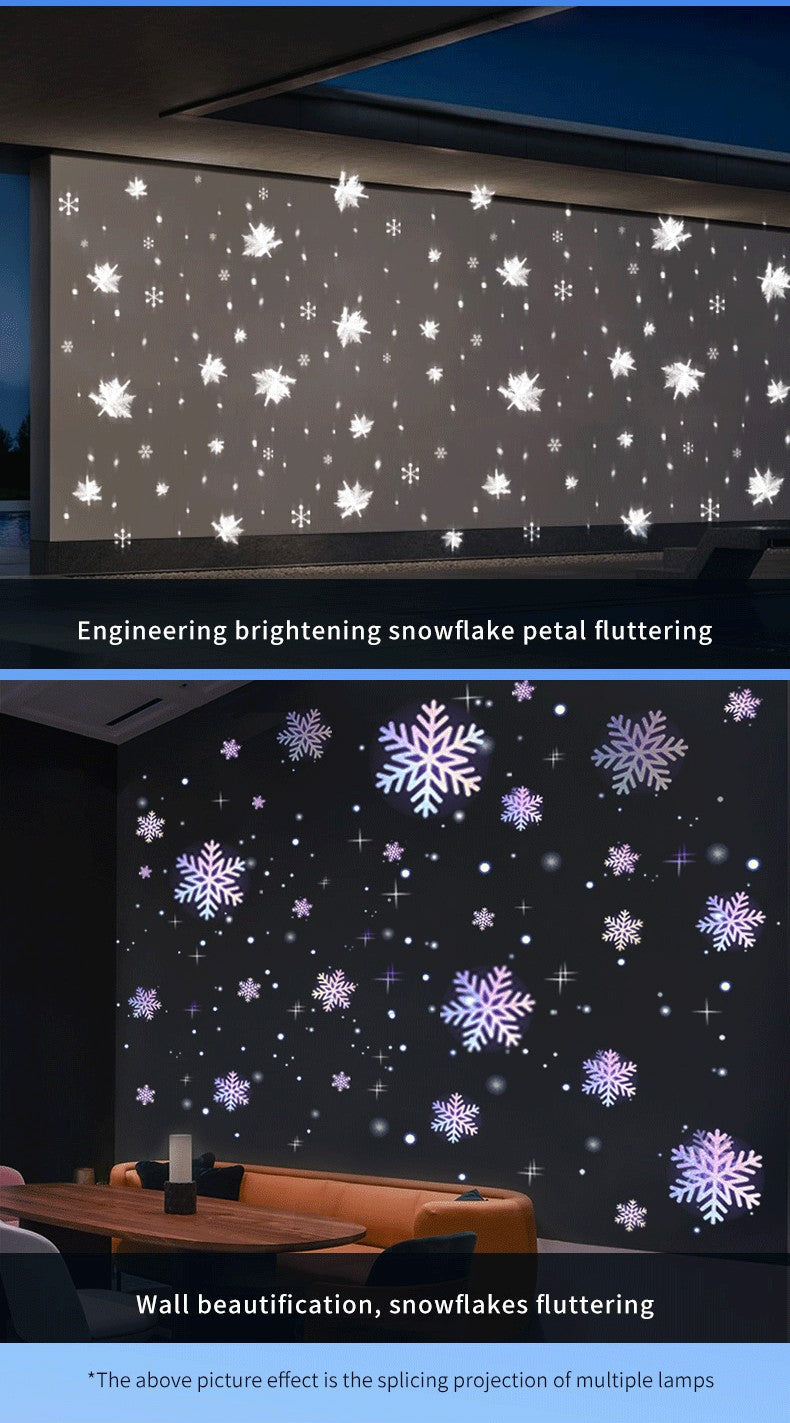 High - Quality Snowflake Falling Projection Lamp for Holiday Decoration Create a Magical Snowy Scene
