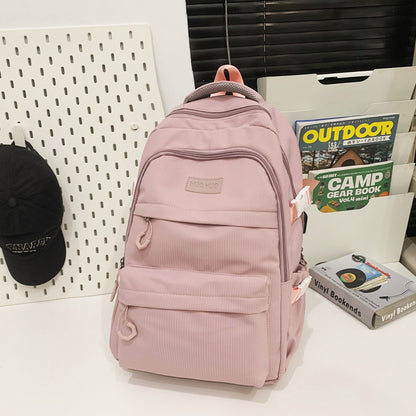 Mochila Escolar Unissex Nova Japonesa Simples de Estudante do Ensino Médio e Fundamental Mochila de Grande Capacidade