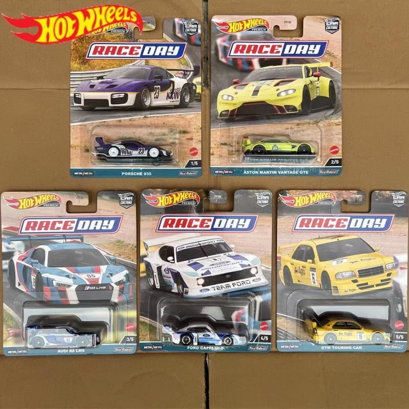 Miniatura Hot Wheels Edição Limitada Carro Esportivo de Liga Leve Série Race Day Coleção de Carrinhos de Brinquedo Modelo de Alta Qualidade Presentes Infantis de Feriado
