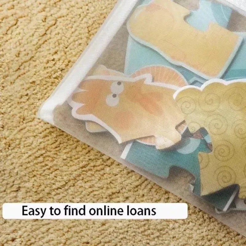 1-12pcs Mesh Zipper Pouch Student Waterproof Zip File Bag Makeup Bag School Office Supplies Miscellaneous Storage Organizer