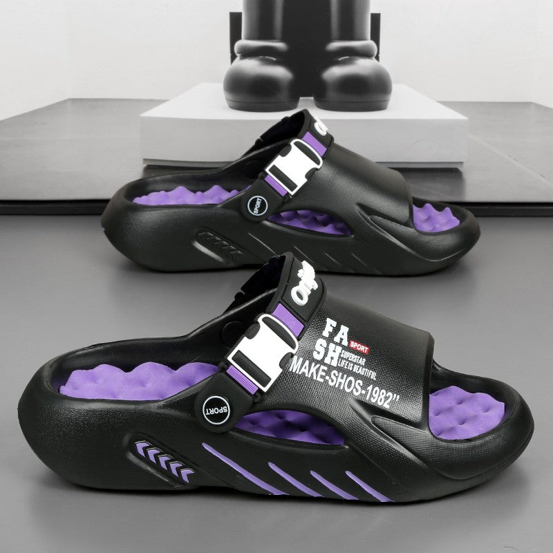 Flip Flops Male Massage Slippers Outdoor Sandals Beach Clogs Indoor Comfortable Soft Slides Men Casual Shoes Women Home Slippers