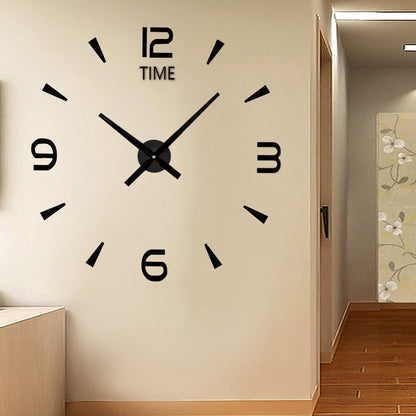 Modern Design Large Wall Clock 3D DIY Quartz Clock Fashion Watch Acrylic Mirror Stickers Living Room Home Decoration Decor