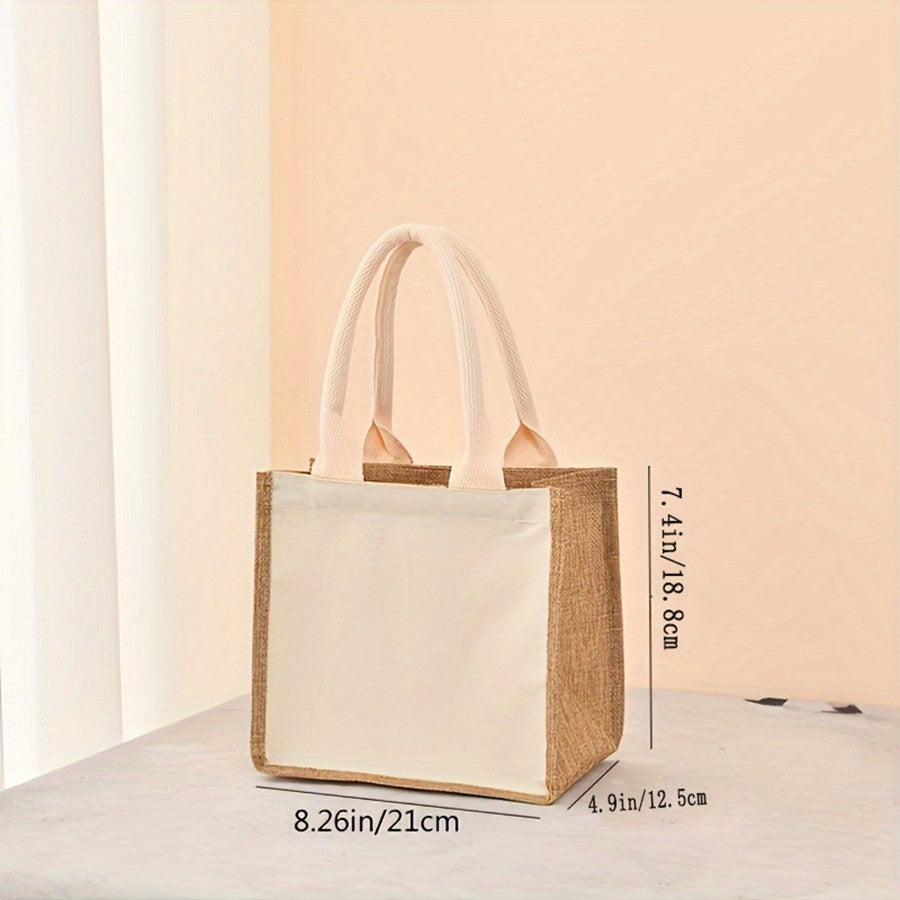 Simple solid color zipper shopping bag  reusable   travel tote bag