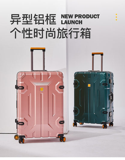 Large Capacity Aluminum Frame Luggage Suitcase with Wheels Travel Bag Durable And Wear-Resistant 20-28 Inch Rolling Suitcase