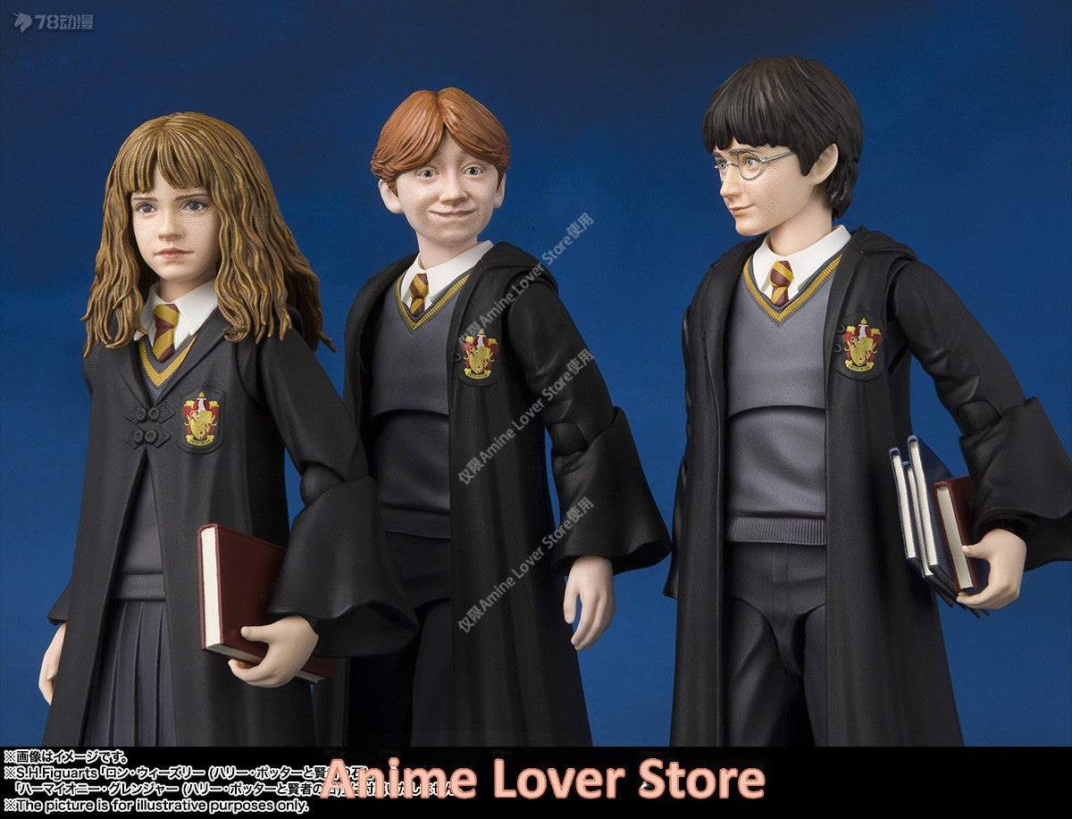 Em estoque 100% Bandai Original S.H.Figuarts SHF Harry Potter Ron Weasley Hermione Jean Granger Severus Snape Bonecos Anime Brinquedo