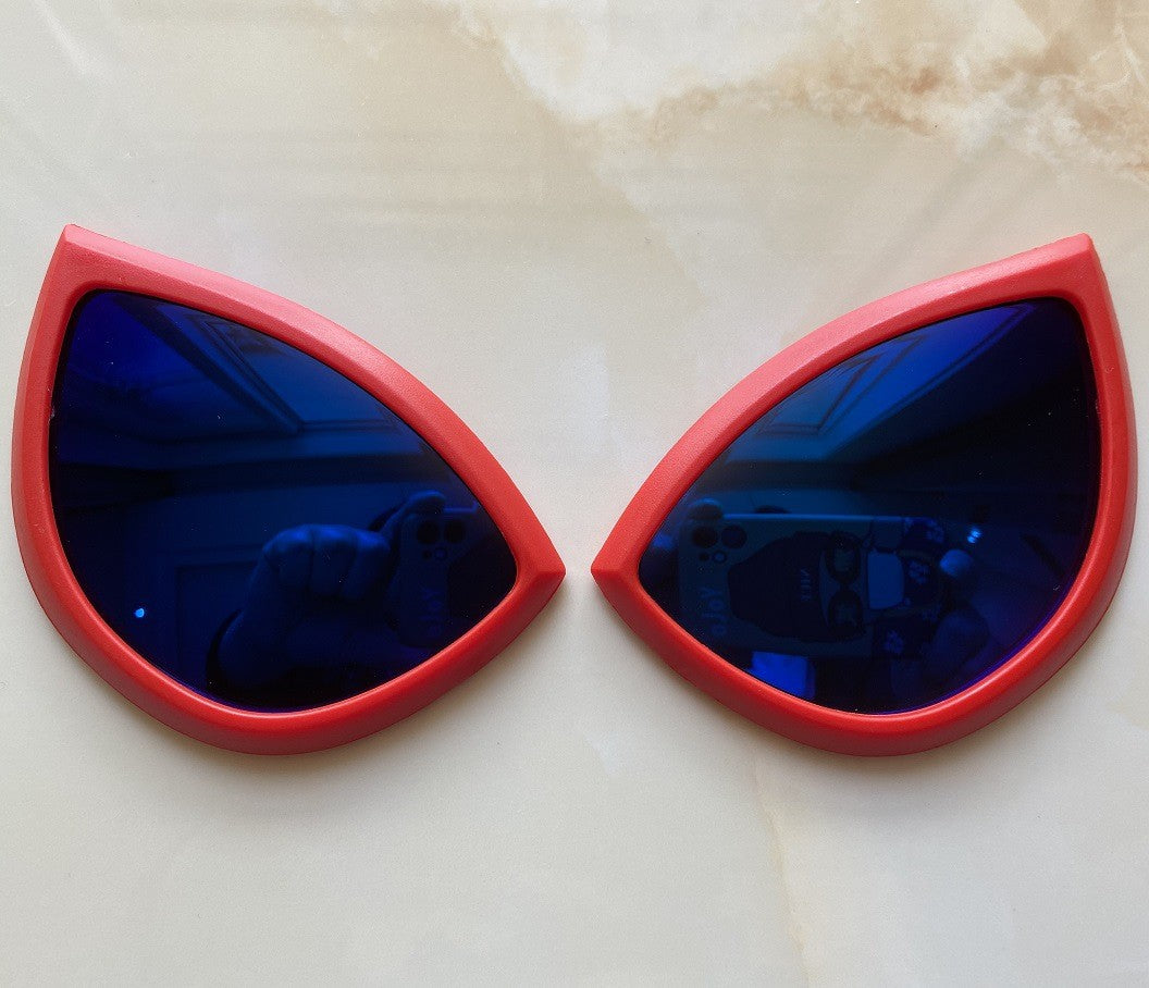 Movie Cosplay Lens Accessories For Super Bodysuit Full Mask Eyeglass Stereoscopic Color Light Halloween Carnival Party Prop Gift