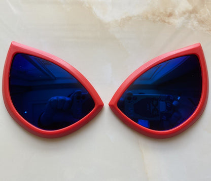 Movie Cosplay Lens Accessories For Super Bodysuit Full Mask Eyeglass Stereoscopic Color Light Halloween Carnival Party Prop Gift
