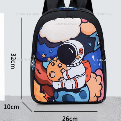 Astronaut Cartoon Children's Backpack 3D Stereo Large Capacity Waterproof Boy Kindergarten Backpack Birthday Gift