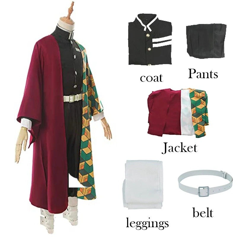 Big size Adult Costume Suit Giyu Tomioka Tomioka Kamado Tanjiro Kamado Nezuko Agatsuma Zenitsu Hashibira Inosuke Shinobu Kocho O