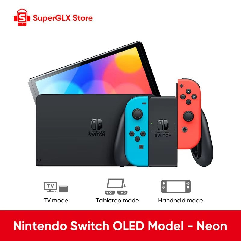 Original Nintendo Switch OLED Model White set Vivid 7” OLED screen 64 GB internal storage Wide adjustable stand