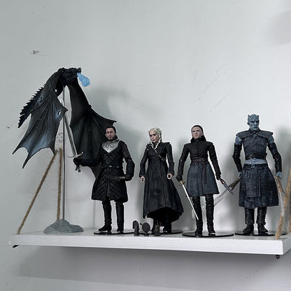 Jon Snow Night King Daenerys Targaryen Frost Wyrm Viserion Black Ice Dragon Rhaegal Action Figure Model Toys Desktop Decoration