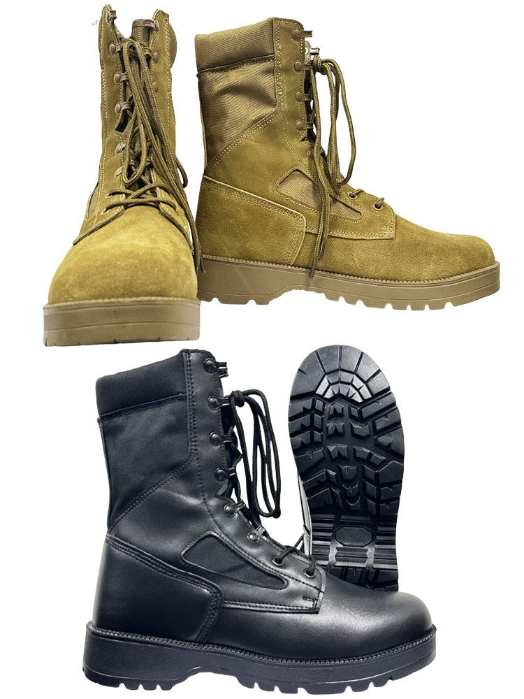 Novas Botas Táticas de Combate Masculinas de Couro para Homens, Botas Masculinas Respiráveis de Cano Curto para Caminhada ao Ar Livre e Deserto