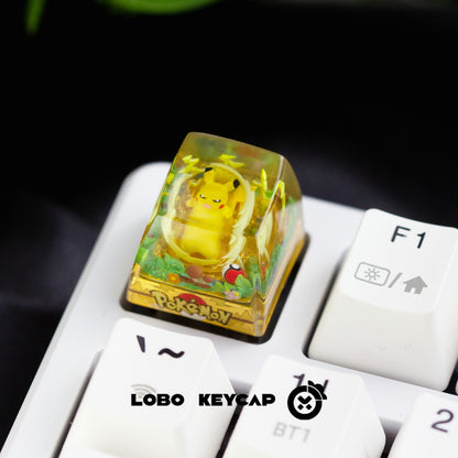 Teclas personalizadas de resina fundida com tema de Pokémon, Pikachu, Gengar para teclado mecânico - Presente personalizado