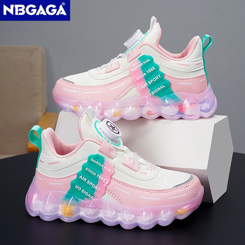New Anti-skid Leather Kids Sneakers for 5-16Years Girls Casual Walking Footwear Non Slip Children Boys Sport Running Sneaker
