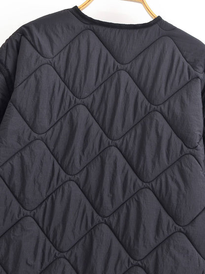 Nlzgmsj Autumn Winter Women's Solid Single-breasted O-Neck Jacket Fashion  Long Sleeve Coat  Street Casual  Short  Jacket