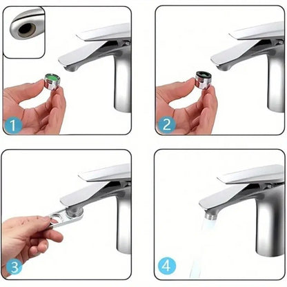 Chave Universal para Aerador de Torneira, Ferramenta 6 em 1 de Liga de Zinco para Bicas de Cozinha e Banheiro