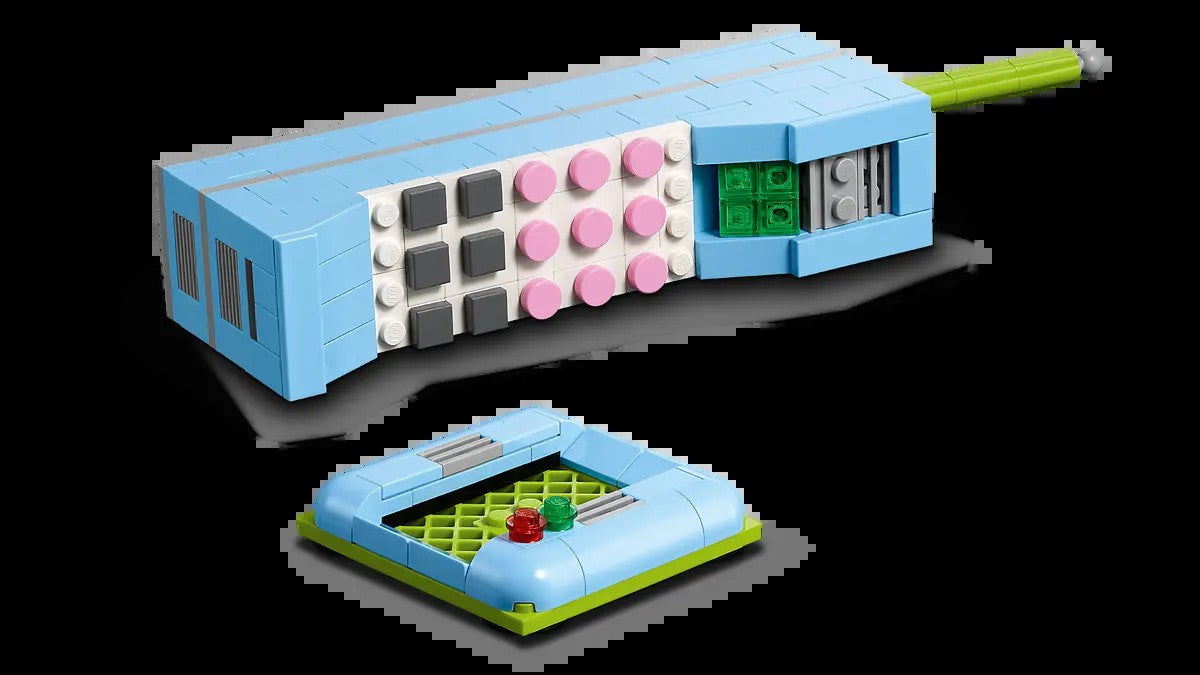 Lego telefone retrô blocos de montar brinquedos decoração de mesa para casa fácil de montar brinquedos educativos infantis presentes de feriado