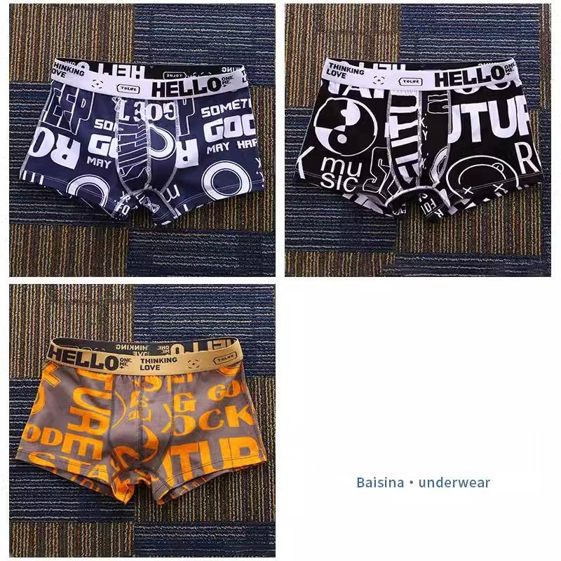 Men Underwear BoxerShorts Cotton Man Panties Male Boxers Breathable Comfortable Mens Printed Underpants Sexy cuecas calzoncillos
