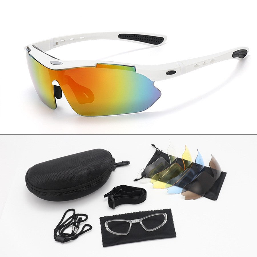 New 5 Lens Set Polarized Tactical Goggles Men Outdoor Sports Windproof Dustproof Climbing Glasses Safety Protective Glasses