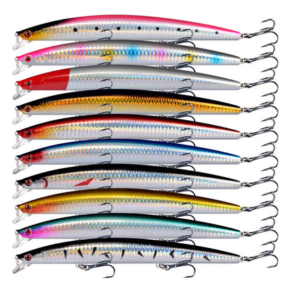 1pcs 18cm 24g Minnow Fishing Lure Laser Hard Artificial Bait Plastic Big Fake Fish Lures Sea Fishing Bait Crankbait Wobblers
