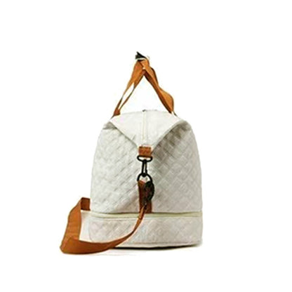 Quilted Travel Duffle Bag Multi-Color Casual Single Shoulder Bag for Vacation Trip Gym Daily Luggage Festival Gifts