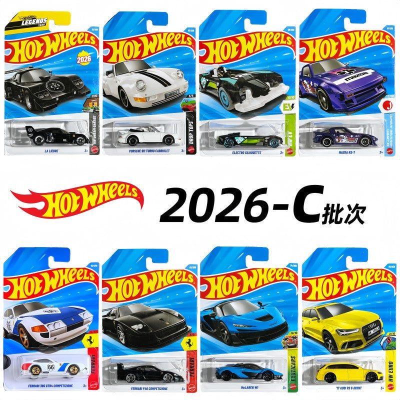 Hot Wheels Original 2026C Case Carro de Liga Leve Ferrari F40 LA LIEBRE Coleção de Carros Fundidos Modelo de Carro Surpresa Brinquedo