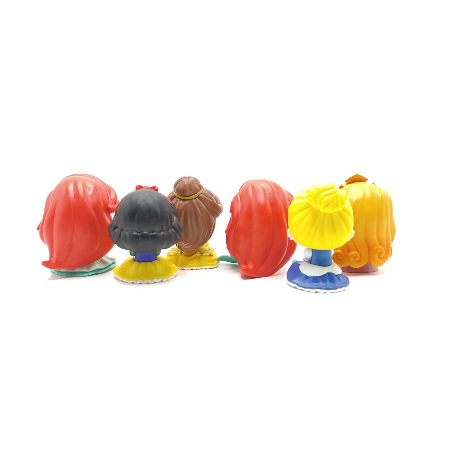 6 Peças / Conjunto Boneca Princesa Desenho Animado em Vinil Versão Fofa Bonecos de Ação Coleção de Brinquedos Modelo de Enfeite