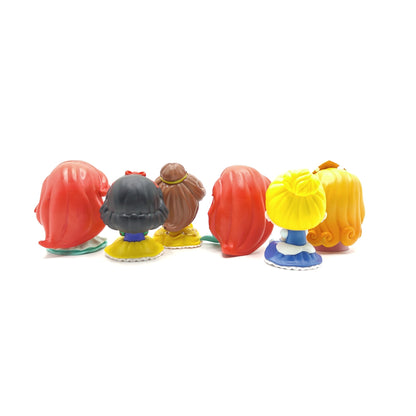6 Peças / Conjunto Boneca Princesa Desenho Animado em Vinil Versão Fofa Bonecos de Ação Coleção de Brinquedos Modelo de Enfeite