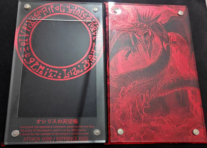 Yu-Gi-Oh Anime Personagem Card Brick Deus Egípcio O DRAGÃO ALADO DE RA Acrílico Banhado a Ouro Brick Cartas de Exibição Não Incluídas
