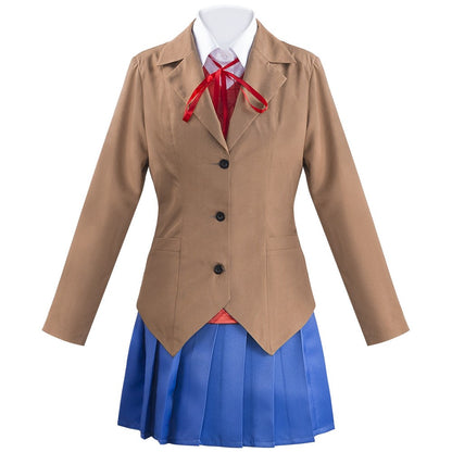 Game Doki Literature Club Monika Cosplay Sayori Yuri Natsuki Costume  Set School Uniform Girl Women Costumes