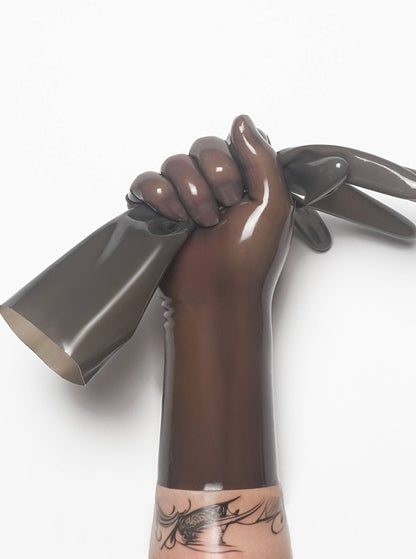 men Latex Gloves rubber socks  rubber Black Short  Gloves   Unisex Seamless chlorine  One-time molding  wear