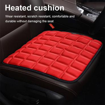5V USB Heated Car Seat Cover 43x43cm Electric Heating Pad Universal Car Seat Heating Cushion Foot Warmer for Autumn and Winter