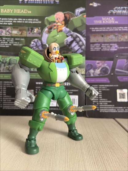52toys Captain Commando 1/18 Figure Mack The Knife Ginzu The Ninja Baby Head Arcade Game Action Doll Toy Birthday Gifts Hot