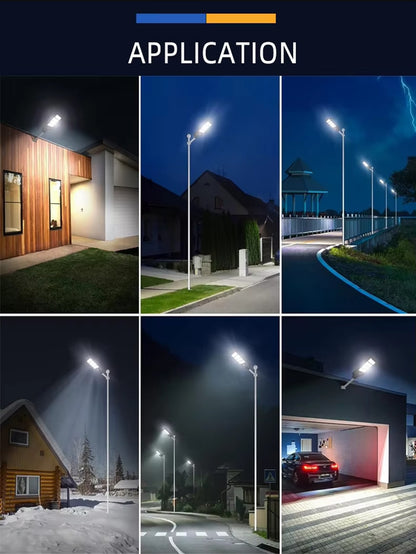 300W/200W/100W high brightness outdoor solar street light 6000mAh waterproof automatic dusk to dawn garage garden street light