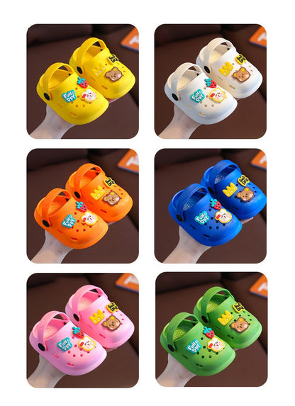Children's Slippers Summer Boys and Girls Cartoon Cute Anti-Slip Open-Toe Clogs Infant Toddler and Big Kids Sandals