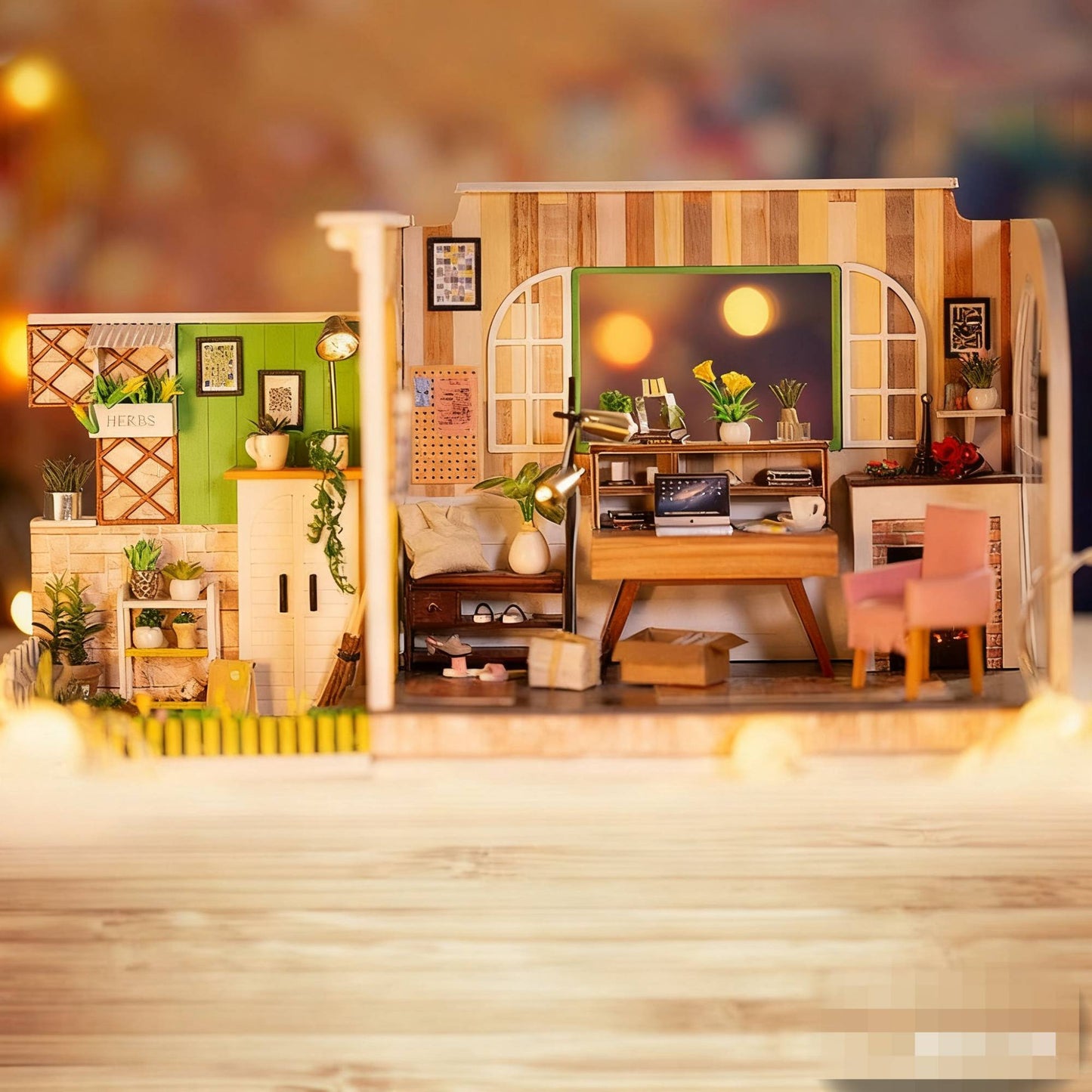 Casa Miniatura DIY Estúdio Gothenburg Novo Lançamento - Modelo de Casa de Bonecas Feito à Mão, Brinquedo Artesanal Criativo para Decoração de 2025 e Hobbistas